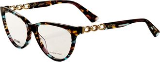 Moschino Womens 53mm Brown Blue Havana Opticals