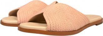 Cole Haan Womens Ansley Leather Slides In Blush Jute