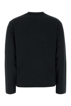 Jil Sander Womens Black Cotton T-Shirt 001 Exterior Exterior: T-shirts And Polos
