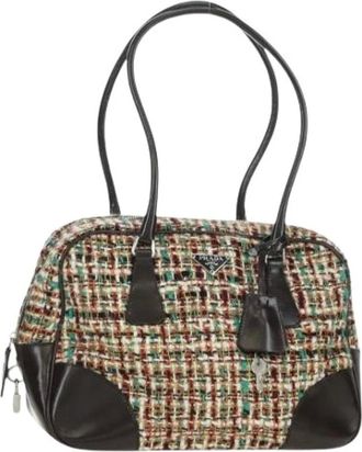 Prada Pre-owned Handbags, female, Multicolor, Size: ONE SIZE Pre-owned Vintage Shoulder Bag