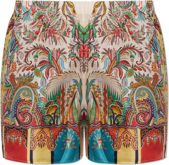 Etro Peau DAnge Zijden Shorts - Dames - Bermuda - Veelkleurig - S - Korte Broeken