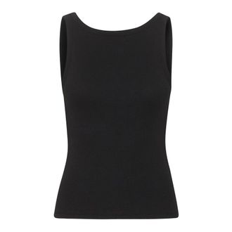 Gestuz Omkeerbare Zwarte Top met Brede Bandjes - Dames - Tops - Zwart - Maat: XS Katoen