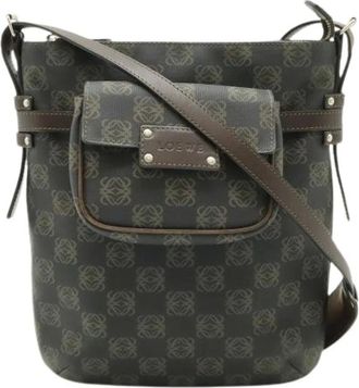 Loewe Pre-owned Cross Body Bags, female, Black, Size: ONE SIZE Pre-owned Leather Shoulder Bag