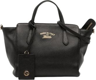 Gucci Pre-owned Handbags, female, Black, Size: ONE SIZE Pre-owned Mini Swing Satchel