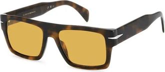 Eyewear by David Beckham DB 7161/S Wayfarer Zonnebril - Heren - Zonnebrillen - Bruin - 54 MM - Accessoires