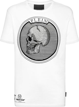 Philipp Plein T-shirt Round Neck SS Outline Skull crystal