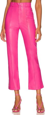 Bardot Faux Leather Pant In Hot Pink