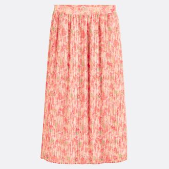 La Redoute Collections Lange pliss&eacute;rok, bedrukt