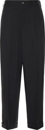 Marni Cool Wool Broeken - Heren - Wijde Broeken - Zwart - M - Wol - Broeken
