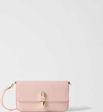 Furla Iride Crossbody S Dusty Pink Pink Textured Leather Woman