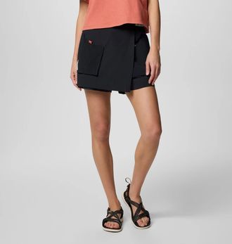 Columbia Cove Beach Utility Skort Women Black Stretch Elastic Waist DSGL1045