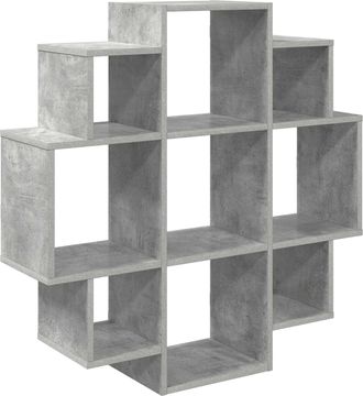 vidaXL Estante De Pared Gris Hormig&oacute;n 90 X 25 X 90 Cm Vidaxl