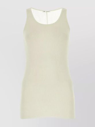 Ami ribbed scoop neck sleeveless top