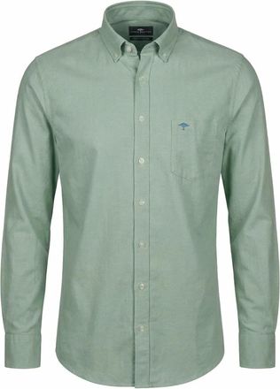 Fynch-Hatton Klassiek Oxford Overhemd met Lange Mouwen - Heren - Overhemden - Groen - Maat: XL