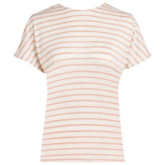 Icebreaker Drayden Reversible S/S Top Stripe Merinoshirt f&uuml;r Damen | wei&szlig;
