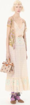 Valentino Garavani Borsa shopping piccola Valentino Garavani Antibes in canvas con ricamo Donna NATURALE UNI