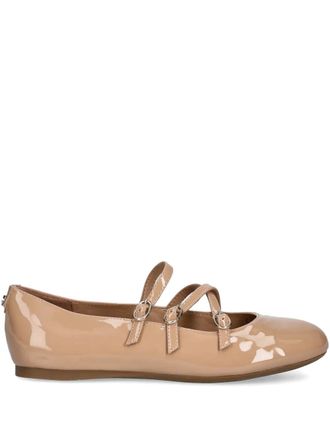 Guess Co straps buckle ballet flat - women - Polyurethane - 38 - Neutrals
