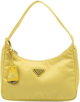 Prada Borsa a tracolla in nylon Pre-owned - - Pre-owned - Donna - Giallo - ONE SIZE
