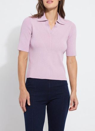 Lyss&eacute; Kenzie Ribbed Knit Polo