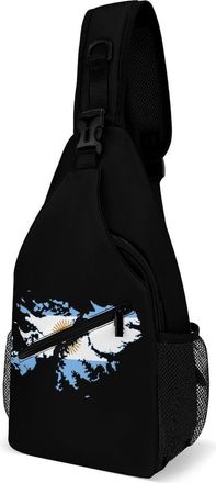 Generic Flag Map of Falkland Islands Unisex Shoulder Bags Casual Crossbody Chest Bag Sling Backpack for Hiking Cycling Travel