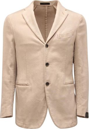 Boglioli Fustian jas Made in Italy - Heren - Blazers - Beige - S - Jassen