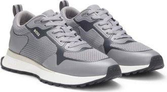 BOSS Mesh-detail trainers in mixed materials