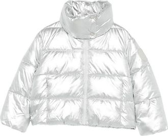 Save The Duck Silver-Tone High Neck Padded Jacket