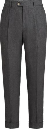 Brunello Cucinelli Pleat Delave Linen Trousers