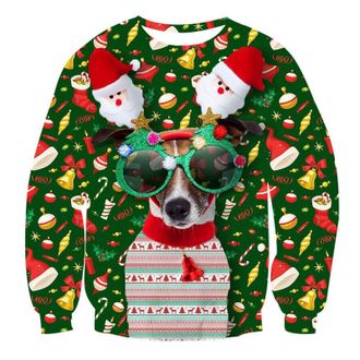 Generic Christmas Sweatshirts For Men Uk Casual Long Sleeve Shirts MenS Christmas Sweatshirts Loose Fit Xmas Jumpers Pullover Tops Army Green