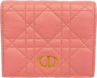 Dior Pink Leather Wallet (Bi-Fold) (Pre-Owned)