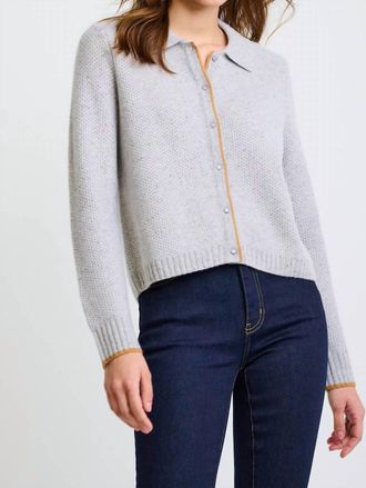 Lisa Todd Honeycomb Cardigan In Silver Mist