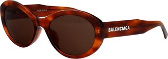Balenciaga Bb 0446S Zonnebril - Dames - Zonnebrillen - Bruin - 56 MM - Accessoires