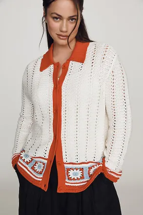 Chinti and Parker 100% Cotton Crochet Cardigan