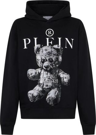 Philipp Plein Hoodie Sweatshirt Teddy - Heren - Hoodies - Zwart - XL - Katoen - Hoodies & sweatvesten