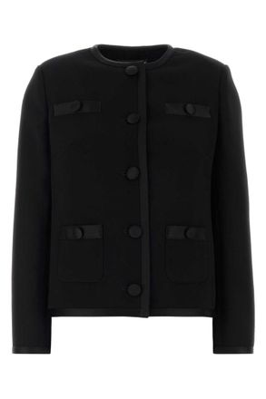 Dolce & Gabbana Black Round Neck Jacket