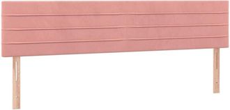 vidaXL Cabecero con led de terciopelo rosa 160x5x78/88 cm Vidaxl