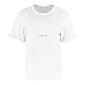 Saint Laurent Dames, Tops, Wit, Maat: XL Katoen