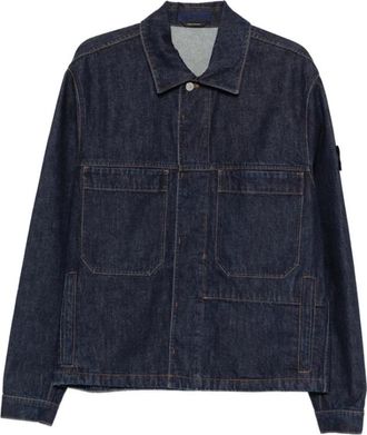 Stone Island Denim Jassen - Heren - Spijkerjassen - Blauw - M - Denim - Jassen