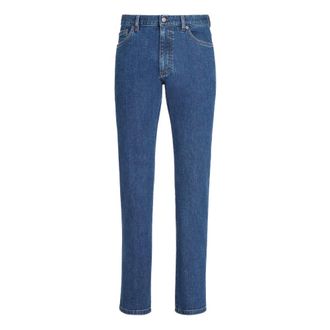 Ermenegildo Zegna Straight Jeans, male, Blue, Size: W36 Roccia Jeans