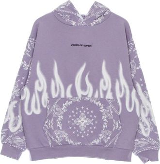 Vision Of Super Bandana Print Lichtgewicht Hoodie Lila - Heren - Hoodies - Paars - XL - Katoen - Hoodies & sweatvesten