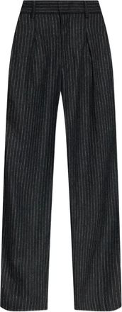 Isabel Marant Pantaloni dritti gessati Lisetta - Grigio