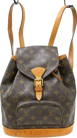 Louis Vuitton Vintage Montsouris Backpack Monogram Canvas Brown Canvas Backpack Bag (Pre-Owned)