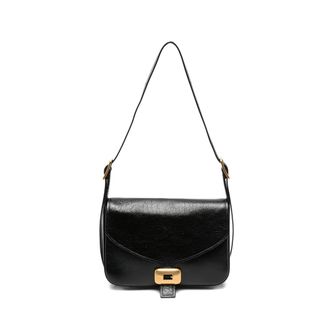 Balenciaga B-buckle Crinkled Shoulder Bag