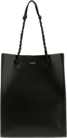 Jil Sander Black Leather Tangle Shopping Bag 001 Borse A Tracolla