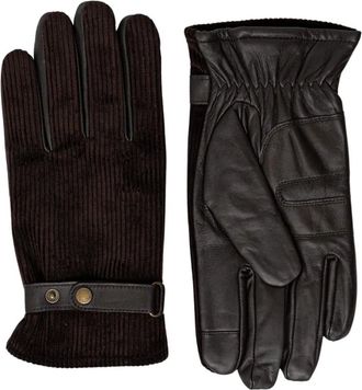 Barbour Guanti in Pelle Nelson - - Accessories - Uomo - Nero - S