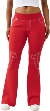 True Religion Pull-On Flare Jeans in Scarlet Sage at Nordstrom, Size Xx-Small