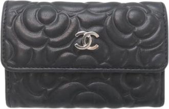 Chanel Pre-owned Vintage Card Case - Dames - Vintage Accessoires - Zwart - ONE Size - Leer - Vintage