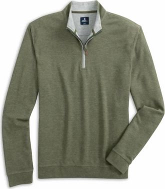 Johnnie-O Mens Sully Zip Pullover In Sequoia