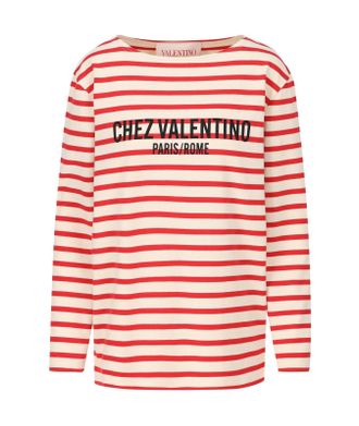 Valentino Garavani Striped Crewneck Top