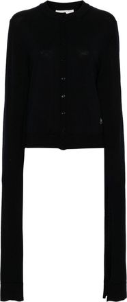 Coperni knotted-sleeve cardigan - women - Virgin Wool - L - Blue